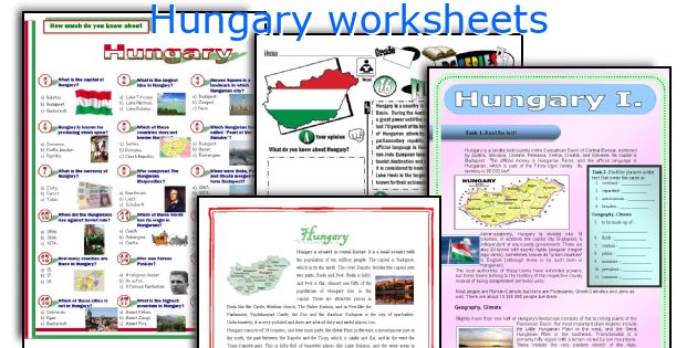 Hungary worksheets