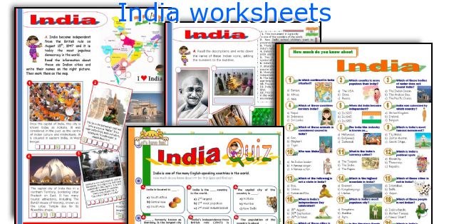 India worksheets