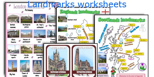 Landmarks worksheets