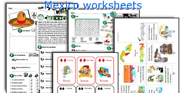 Mexico worksheets