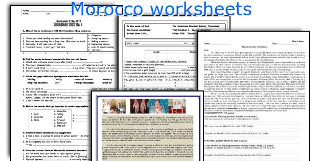 Morocco worksheets