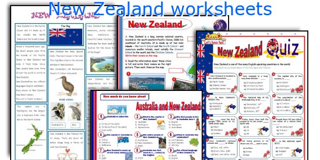 New Zealand worksheets