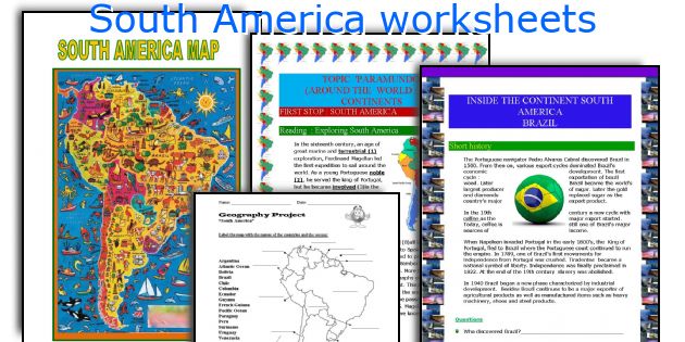 South America worksheets