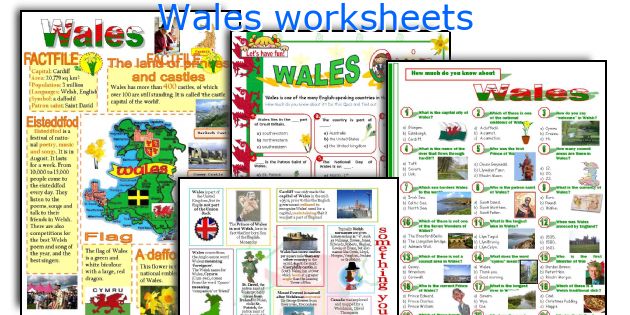 Wales worksheets