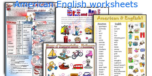 American English worksheets