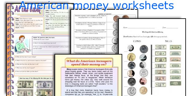 American money worksheets