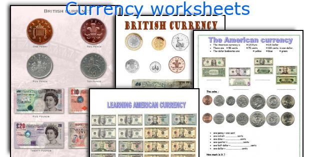 Currency worksheets