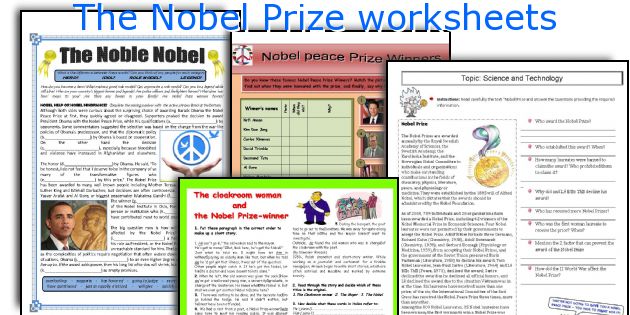 The Nobel Prize worksheets