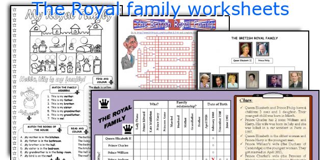 The Royal family worksheets