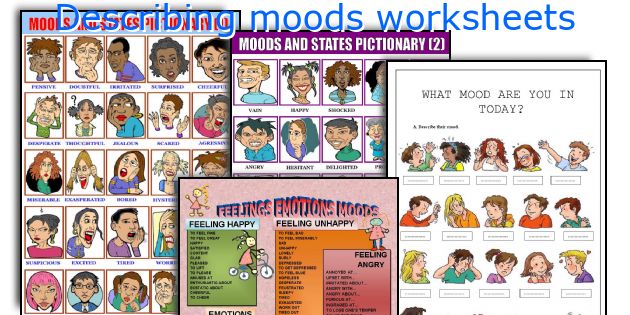 Describing moods worksheets