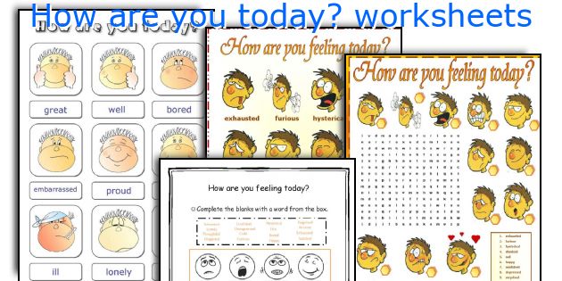 How are you today? worksheets