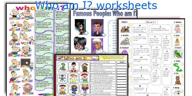 Who am I? worksheets