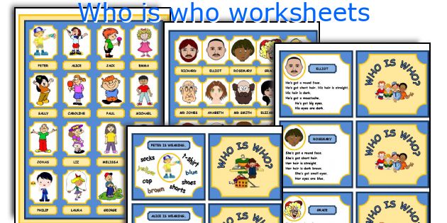 Who is who worksheets