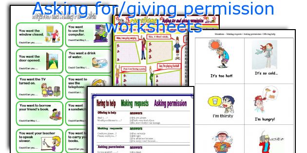 Asking For Giving Permission Worksheets