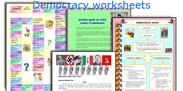 Democracy worksheets