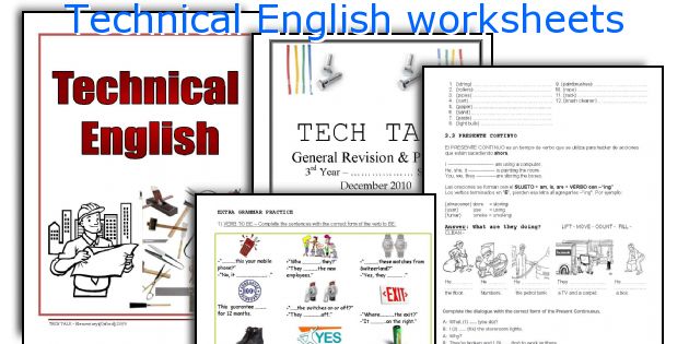 Technical English worksheets