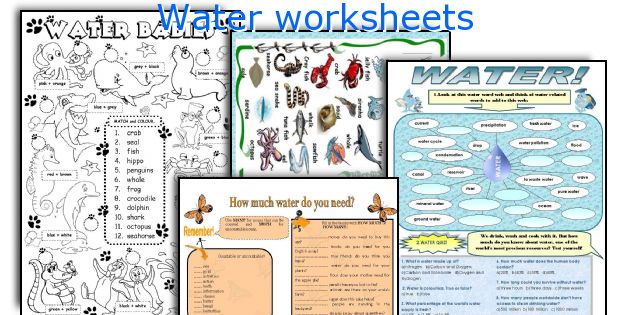 Water worksheets