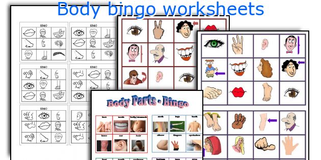 Body bingo worksheets