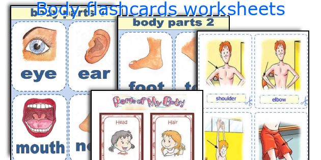 Body flashcards worksheets