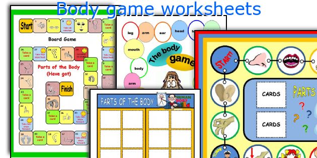 Body game worksheets