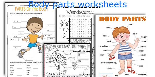 Body parts worksheets