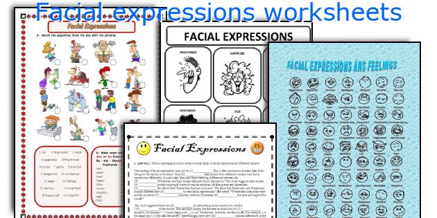 Facial expressions worksheets