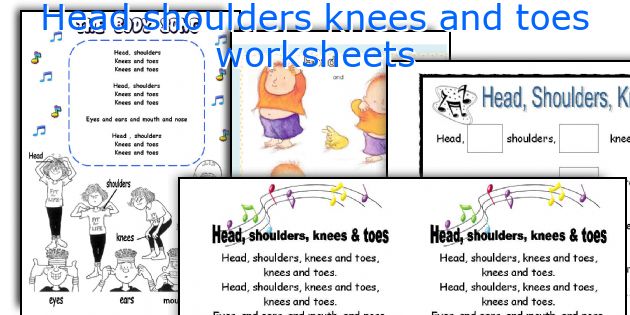 Head shoulders knees and toes worksheets