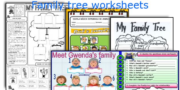 Family tree worksheets