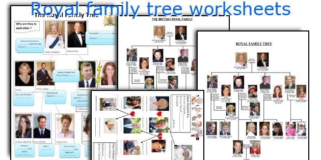 Royal family tree worksheets