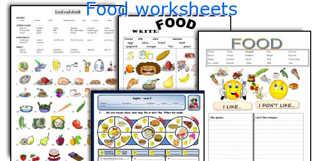 Food worksheets