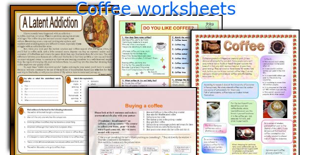 Coffee worksheets