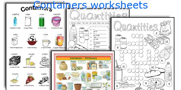 Containers worksheets