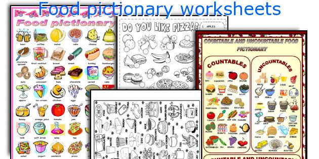 Food pictionary worksheets