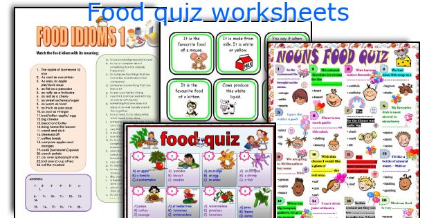 Food quiz worksheets