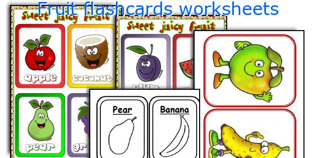 Fruit flashcards worksheets