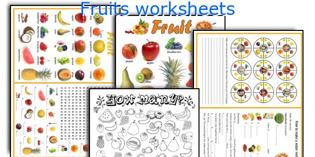 Fruits worksheets