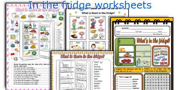 In the fridge worksheets