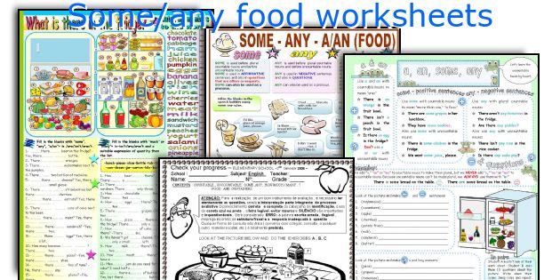 Some/any food worksheets