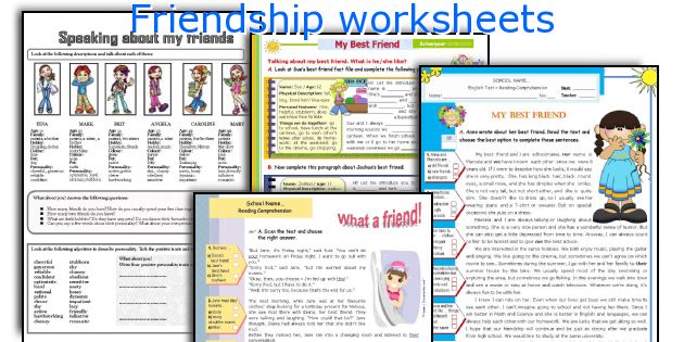 Friendship worksheets
