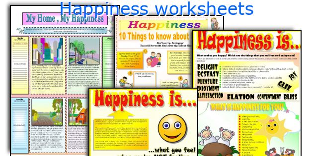 Happiness worksheets