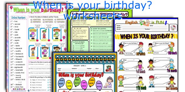 When is your birthday? worksheets