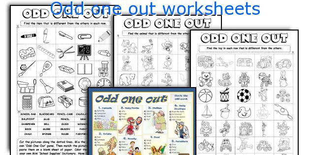 Odd one out worksheets