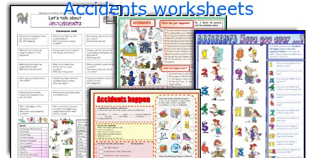 Accidents worksheets