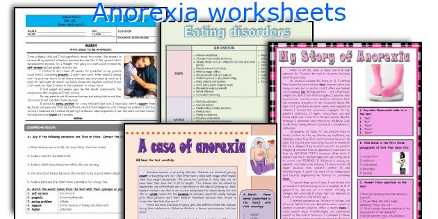 Anorexia worksheets