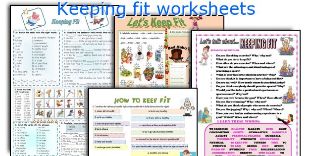 Keeping fit worksheets