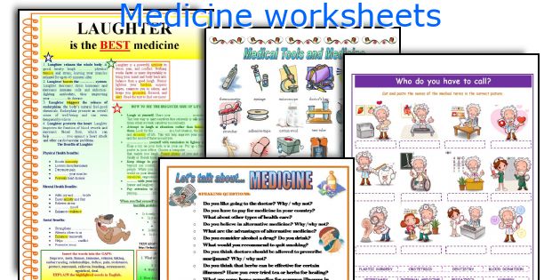 Medicine worksheets