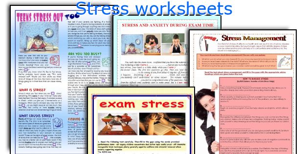 Stress worksheets