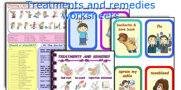 Treatments and remedies worksheets