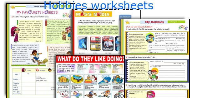 Hobbies worksheets