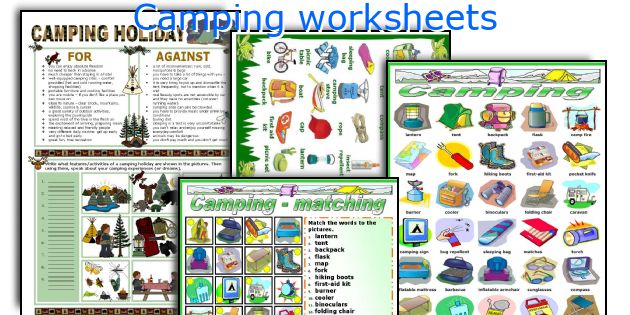 Camping worksheets